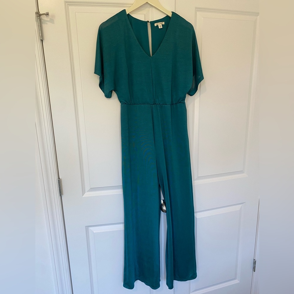 Miami Jumpsuit - Short Sleeve, Long Pants - Teal (Blue/Green)
